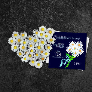 Convites de Brunch de noivado {Azul Escuro}