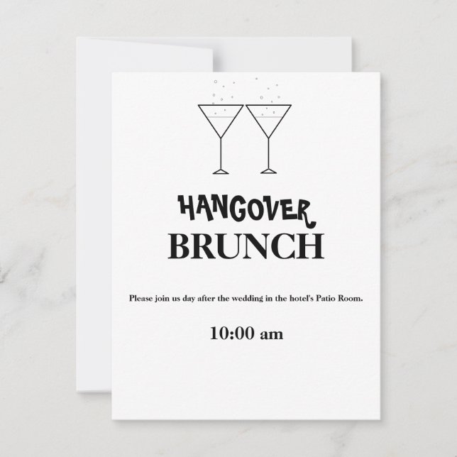 Convites de "Brunch de Ressaca" (Frente)