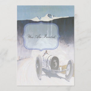 Convites de Carro de Corrida Antigos