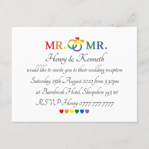 Convites de Cartão Postal - Convite de Casamento S