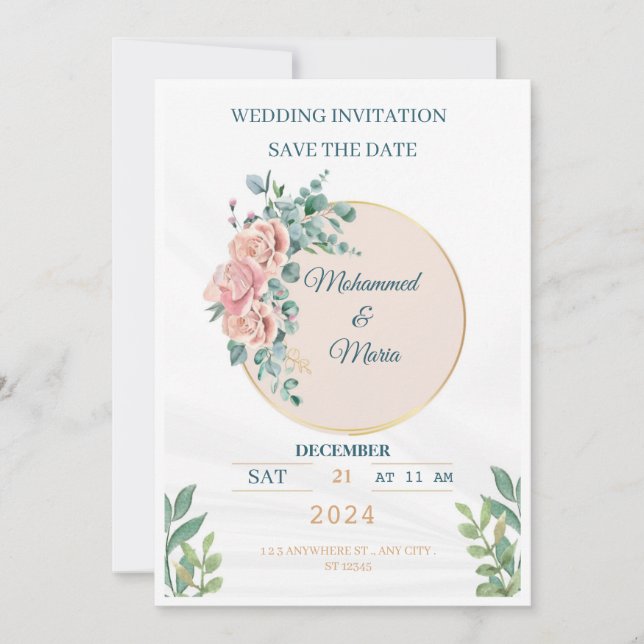 Convites de Casamento  (Frente)
