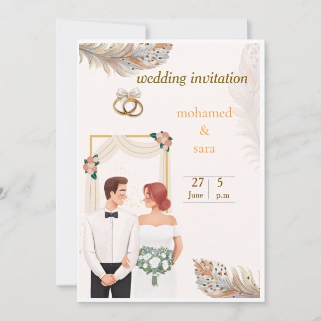 convites de casamento  (Frente)