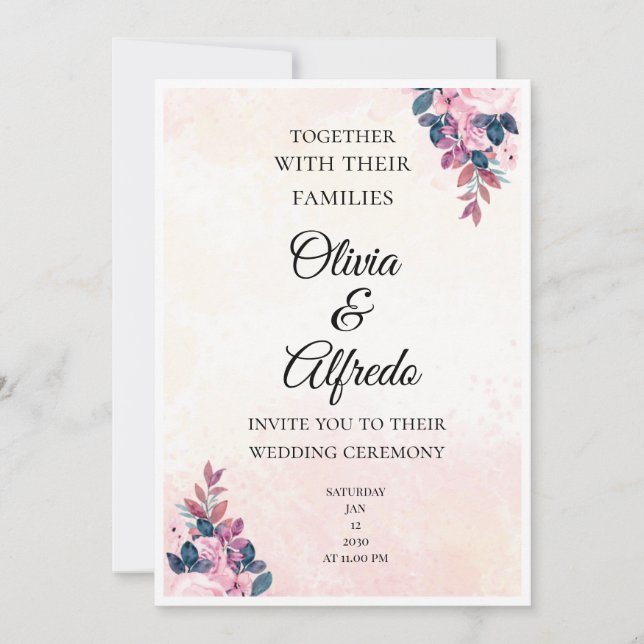 Convites de casamento  (Frente)
