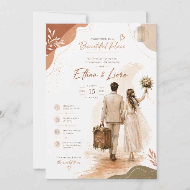 convites de casamento (Frente)