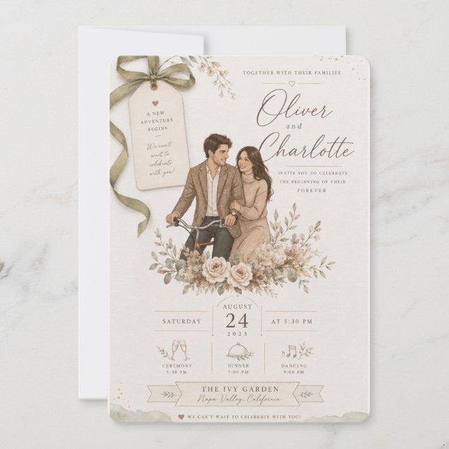 convites de casamento (Frente)