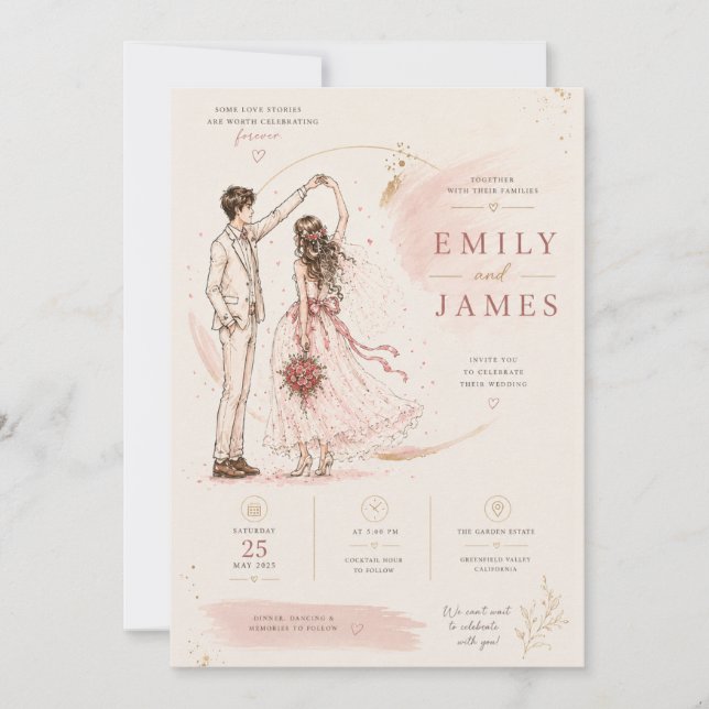 convites de casamento (Frente)