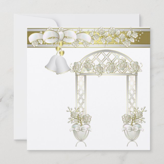 Convites de Casamento 13,34 cm x 13,34 cm (Frente)