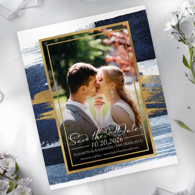 Convites de Casamento Abstratos para Salvar a Data (Criador carregado)