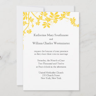 Convites De Casamento Amarelo E Cinza