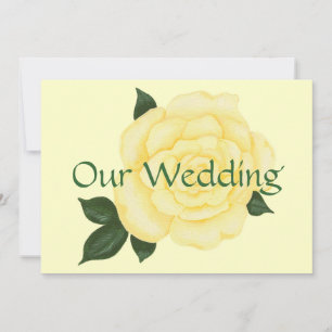 Convites de Casamento Amarelo, Rosa