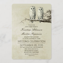 Convites de casamento apressados com Vintage com c