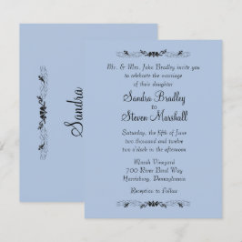 Convites de Casamento Azul