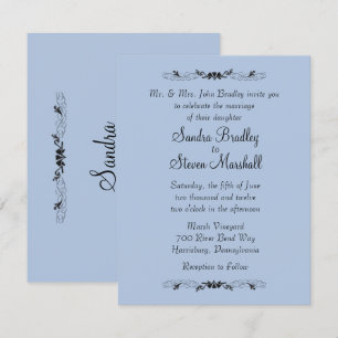 Convites de Casamento Azul