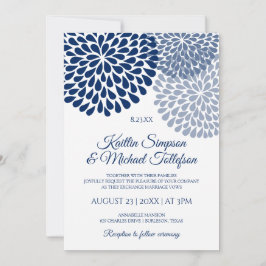 Convites de Casamento Azul Marinho e Azul Poeirent