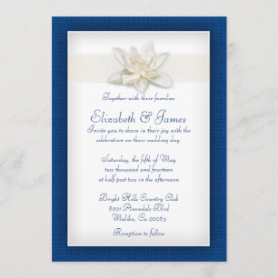 Convites de Casamento Azul Real
