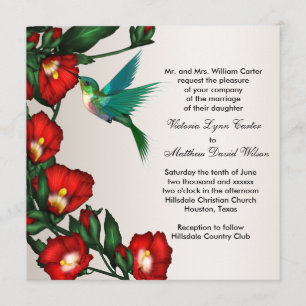 Convites de Casamento Beija-flor