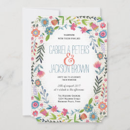 Convites de casamento Boho Watercolor Floral