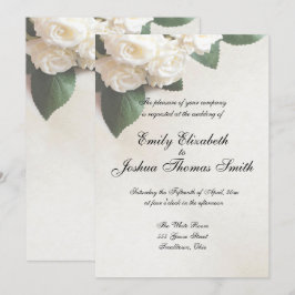 Convites de Casamento Brancos Modernos Personalizá