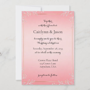 Convites de Casamento Bubblegum Blush