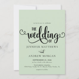 Convites de Casamento Caligrafia | Roteiro Românti