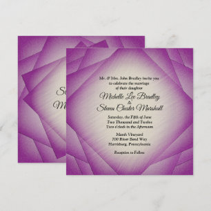 Convites de Casamento Camadas Roxas
