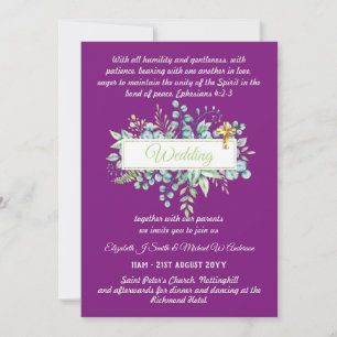 Convites de casamento Católicos Modernos com Vers
