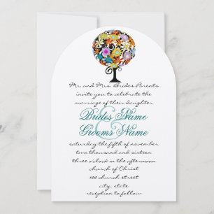 Convites de Casamento Círculo de Amor Floresta Mág