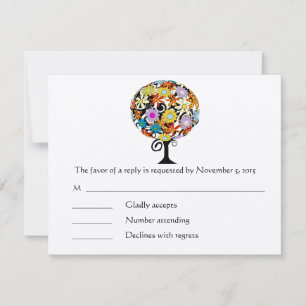 Convites de Casamento Círculo de Amor Floresta Mág