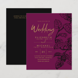 CONVITES DE CASAMENTO Clássicos de Folha de Folha 