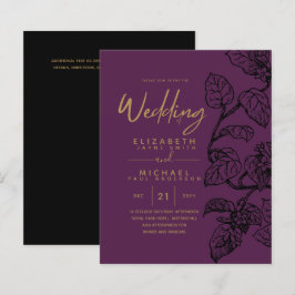 CONVITES DE CASAMENTO Clássicos de Folha de Folha 