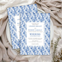 Convites de Casamento Clássicos Florais Elegantes
