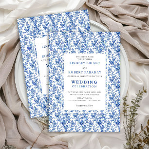 Convites de Casamento Clássicos Florais Elegantes