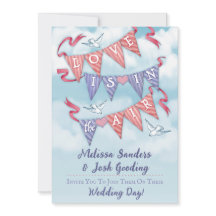 Convites de Casamento com Bandeirolas Vintage