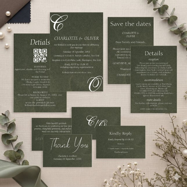 Convites de Casamento com Caligrafia Elegante em V (Criador carregado)