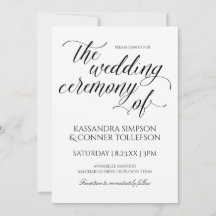 Convites de Casamento com Caligrafia Elegante | Pr