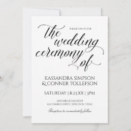 Convites de Casamento com Caligrafia Elegante | Pr