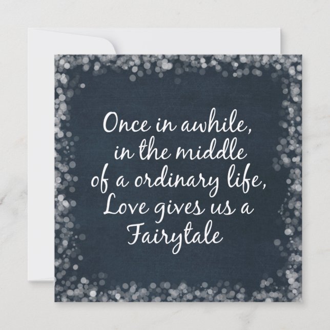 Convites de Casamento com Citação de Amor (Frente)