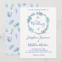 Convites de Casamento com Coroa Floral Primavera R