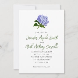 Convites de Casamento com Flor de Hortênsia Floral