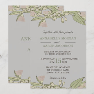 Convites de Casamento com Flor Silvestre Australia
