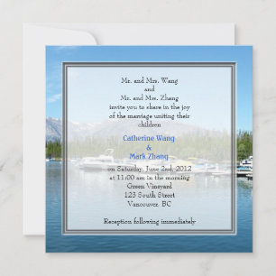 Convites de casamento com foto da paisagem. Grand