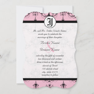 Convites de Casamento com Foto Lustre Rosa Pálido