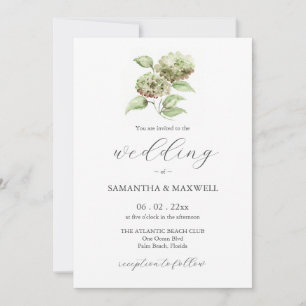 Convites de Casamento com Hortênsias
