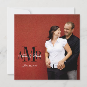 Convites de Casamento com Monograma de Zebra em Fo