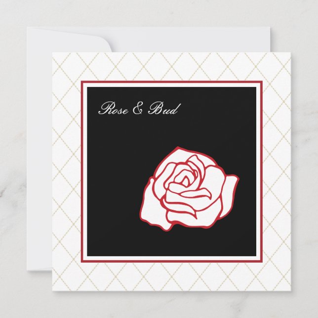 Convites de Casamento com Rosas (Frente)