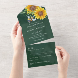 Convites de casamento com RSVP Abelhas Rústicas de