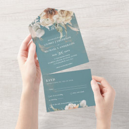 Convites de casamento com RSVP | Grama BOHO Pampas