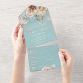 Convites de casamento com RSVP | Grama BOHO Pampas