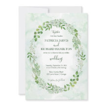 Convites de Casamento com Vegetação Romântica