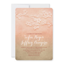 Convites de casamento cor-de-rosa